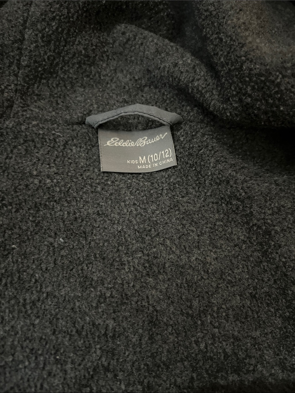Eddie Bauer Kids' Hooded Fleece-Lined Jacket - Red & Gray - Picture 2 of 4